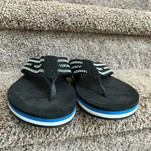 VERSACE Men\'s Black Web Stripes Flip Flops . VERSACE Men main image 3